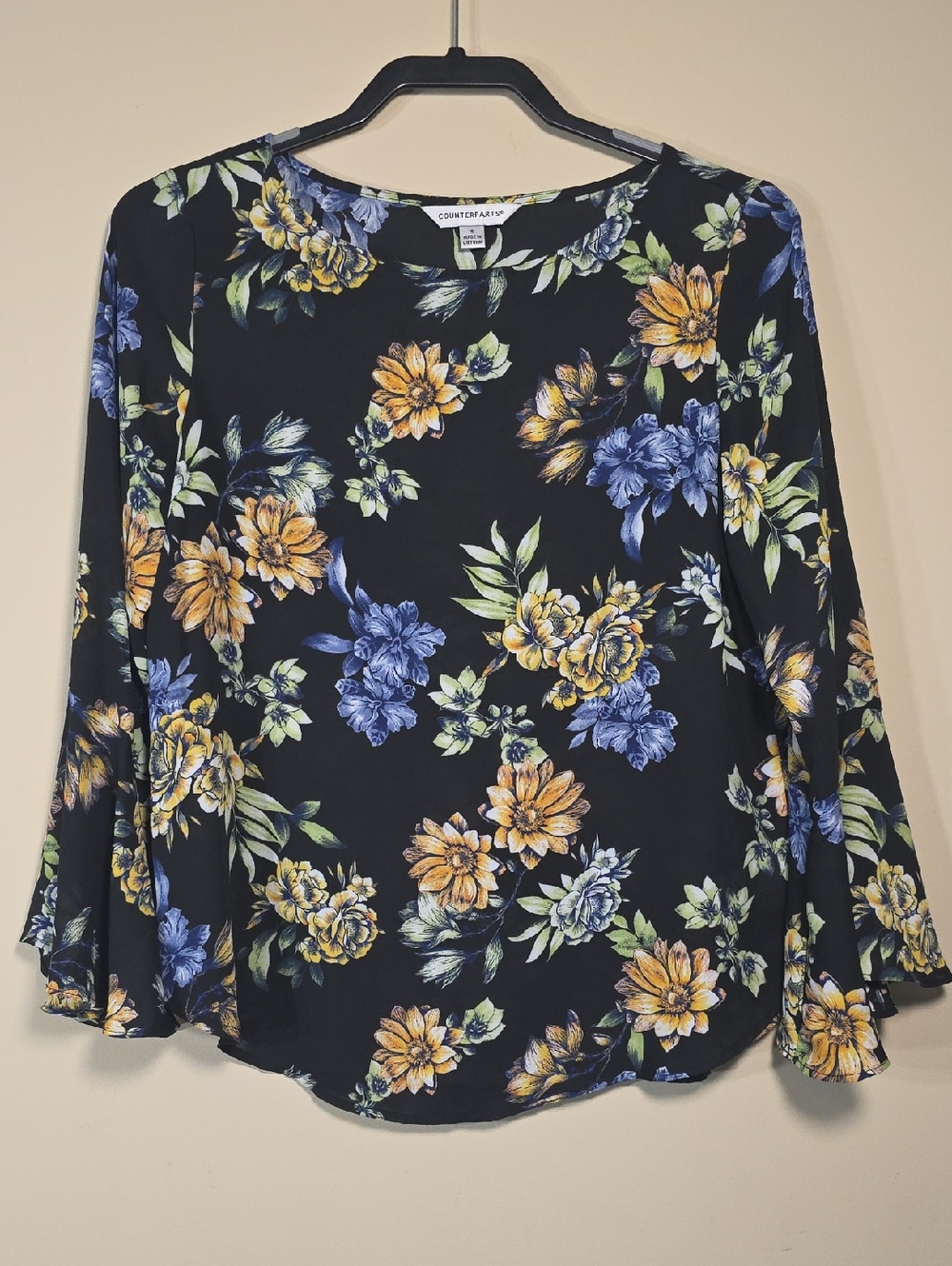 Counterparts Floral Bell Sleeve Blouse